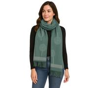 ER Direct Luxurious Soft Cashmere Blend Reversible Bee/Tree of Life Pattern Wrap Scarf with Tassel Hem for all season. (Tree of Life - Green)
