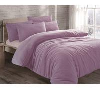 ER Direct Teddy Fleece Duvet Set Teddy Bear Bedding Sets King Size-Lilac Thermal bedding with Fluffy Pillow Covers Duvet Cover -King Size (Lilac, King)