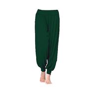 ER Direct Women Ali Baba Harem Trousers Plain Printed Ladies Baggy Hareem Full Length Leggings Long Pants (Bottle Green, UK 20-22)