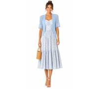 ER Direct Women's Crochet Open Front Lace Knit Short Sleeve Summer Cover Up, Lightweight Hollow Out Cropped Bolero Shrug Cardigan for Dresses, Casual Evening Beachwear (Sky Blue-L)