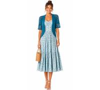 ER Direct Women's Crochet Open Front Lace Knit Short Sleeve Summer Cover Up, Lightweight Hollow Out Cropped Bolero Shrug Cardigan for Dresses, Casual Evening Beachwear (Teal-XXL)