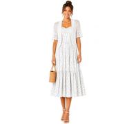 ER Direct Women's Crochet Open Front Lace Knit Short Sleeve Summer Cover Up, Lightweight Hollow Out Cropped Bolero Shrug Cardigan for Dresses, Casual Evening Beachwear (White-XL)