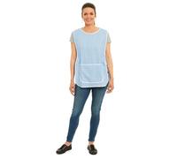 ER Direct Womens Home Work Kitchen Catering Cleaning Bar Plus Size Plain Printed Coloured Large Pocket Side Fastening Tabard Apron (Dogtooth - Blue, L)