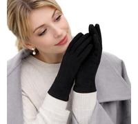 ER Direct Women's Warm Plain Gloves for Winter Touchscreen Texting Outdoor and Driving Gloves Colours to Match Your Outfit One Size Perfect for Gift. (Black)