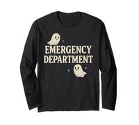 ER Halloween Emergency Department Cute Ghost Design Spooky Long Sleeve T-Shirt