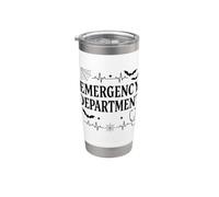 ER Halloween Emergency Department Medical Design Bats Stainless Steel Insulated Tumbler