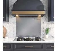 eR Home 600x500MM Stainless Steel Splashback for Kitchen With Brushed Finish, 1mm Thick Kitchen Splashback for Cooker with Adhesive/Glue included | Easy to Install & Clean