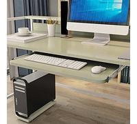 Er Keyboard Tray & Holder Under Desk, Adjustable Sliding Platform for Home Office, 22kg Load Capacity, Maple Color, Space-Saving Design for Optimal Comfort