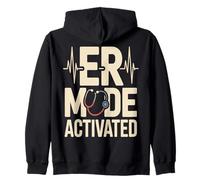 ER Mode Activated Emergency Doctor Nurse Zip Hoodie