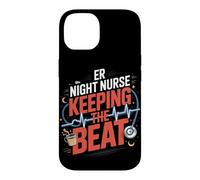 ER Night Shift Nurse Keeping The Beat Emergency RN Case for iPhone 14