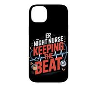 ER Night Shift Nurse Keeping The Beat Emergency RN Case for iPhone 14 Plus