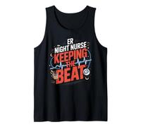 ER Night Shift Nurse Keeping The Beat Emergency RN Tank Top