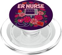 ER Nurse Boho Floral Retro Wildflower Botanical PopSockets PopGrip for MagSafe