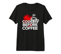 ER Nurse Code 99 Before Coffee Medical Humor Premium T-Shirt