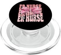 Er Nurse Week Day for Women Pink Coquette Bow Stethoscope PopSockets PopGrip for MagSafe