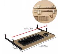 Er Pull-Out Keyboard Tray for Desk, White Wooden Computer Keyboard and Mouse Platform, 71.1 x 27.9 cm, Space-Saving Design for Comfortable Workspace