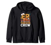 ER Thanksgiving Crew Emergency Department Nurse Fall Women Zip Hoodie