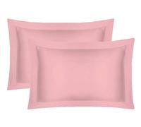 ER Traders Ltd 100% Egyption Cotton Soft Luxurious Quality 200 Thread Count Duvet Set or Flat Sheet or Fitted Sheet or Pillow Case Single Double King Super King (Pair of Oxford Pillow Case, Pink)