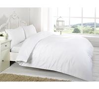 ER Traders Ltd 100% Egyption Cotton Soft Luxurious Quality 200 Thread Count Duvet Set or Flat Sheet or Fitted Sheet or Pillow Case Single Double King Super King (King - Duvet Set, White)