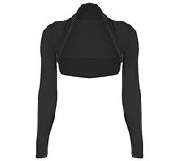 ER Traders Ltd Ladies Long Sleeve Shrug Womens Bolero Cardigan Top Sizes (Black, UK 8-10)