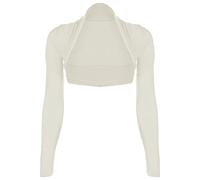 ER Traders Ltd Ladies Long Sleeve Shrug Womens Bolero Cardigan Top Sizes (Cream, UK 8-10)