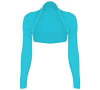 ER Traders Ltd Ladies Long Sleeve Shrug Womens Bolero Cardigan Top Sizes (Turquoise, UK 12-14)