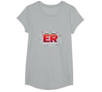 ER: Where The Real Drama is - Medical Humor T-Shirt, Girls, Heather Grey, Small