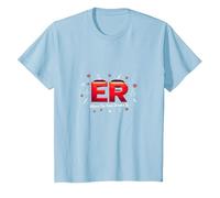 ER: Where The Real Drama is - Medical Humor T-Shirt, Kids, Baby Blue, 4 Years