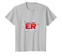 ER: Where The Real Drama is - Medical Humor T-Shirt, Kids, Silver, 10 Years