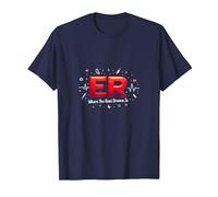 ER: Where The Real Drama is - Medical Humor T-Shirt, Men, Navy, 4XL