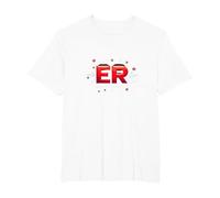 ER: Where The Real Drama is - Medical Humor T-Shirt, Men's Big and Tall, White, 4X Tall