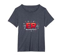 ER: Where The Real Drama is - Medical Humor T-Shirt, Women's Plus, Heather Blue, 2X