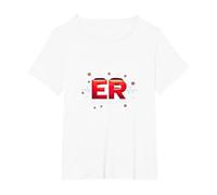 ER: Where The Real Drama is - Medical Humor T-Shirt, Women's Plus, White, 2X