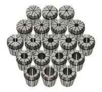 ER11 Collet Set 19pc Silver 45 Steel 1-7mm Hardened Precise Ground for CNC work