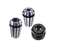 ER11 Spring Collet Nut Set - AAA Level High Precision ER11 1/8'' Collet + ER11 1/4'' Collet + ER11 Clamping Nut for CNC Engraving Mechine/Lathe Milling Tool