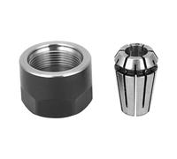 ER11 Spring Collet Nut Set, High Precision ER11 1/4 Inch Collet Chuck + Clamping Hex Nut, Lathe Milling Repair Parts for CNC Engraving Milling Lathe Chuck Tool