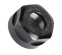 ER16-A Collet Clamping Nut for CNC Milling Chuck Holders and Lathe Spindles - Black Oxidised, M22x1.5 Thread, 28 mm OD, Compatible with ER-Type Engraving