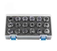 ER20 ER25 ER32 ER40 Set A/AA ER Spring Collet Chuck 0.015mm 0.008mm CNC Milling Tool Holder Engraving Machine(Plastic Box,ER25-15Pcs (A))