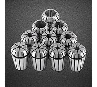ER20 Spring Steel Collet Set, CNC Milling Lathe Tool 10pcs Set, 0.03mm Run Out Tolerance, for CNC Milling Lathe Tool and Work-Holding Engraving Machine