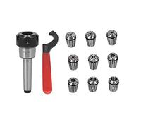 ER25 Clamps Morse Taper Collet Chuck Holder, Morse Taper Tool Holder with 9pcs ER25 Collets and Wrench, ing Shaft for CNC Tools, (MTB2-ER25-M10)