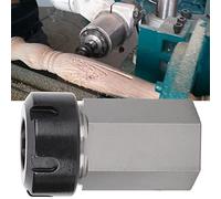Er25 Collet Chuck Block High -Strength Hard Steel Holder for CNC Bike Engraving Machine, for Fast Setup, Silver and Black, 1 Piece of Hex Er25 Collet Holder