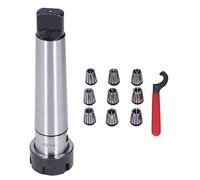 ER25 Collet Chuck Set High Precision Carbon Steel CNC Milling Lathe Tool Kit with 9 Collets 1 Wrench for Professional Machinists (MTA4-ER25-M16)