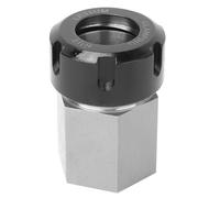 ER32 Collet Block Chuck Holder, Hardened Tool Steel Collet Block for Lathe and Engraving Machines, Hex or Square Base, Through - Hole Design for Long Part Machining, CNC - Friendly (Hex Handle)