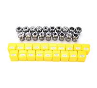 ER32 Collet Chuck Set, 19Pcs Milling Chuck Kit, 2-20mm CNC Engraving Machine Tools with High Precision Carbon Steel Collets for Tapping and Milling Operations