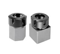 ER32 Collet Chucks Block Set of 2 Square and Hex Workholding Holder for CNC Engraving Machine