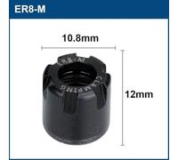 ER8 ER11 ER16 ER20 ER32 ER40 Collet Clamping Nuts for CNC Lathe Milling Router Bit Holder, Alloy Steel High ER-Type Tool Holding Chucks(ER8-M)