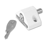 ERA 100-12 Patio Door Lock Security Bolt in White with Pair of Keys