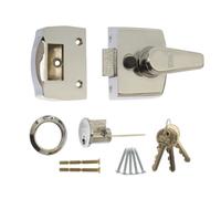 ERA 1430-37-1 40mm High Security Replacement Nightlatch - Chrome Effect Body , Grey