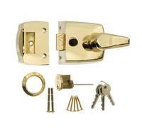 ERA 1630-31 60mm High Security Replacment Nightlatch - Brass Effect Body , Brown