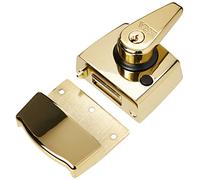ERA Double Locking Nightlatch Door Lock 40mm Backset - Polished Brass Case/Cylinder
